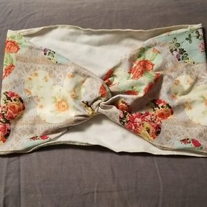 Floral Mickey Mouse Stretch jersey headband Nwot